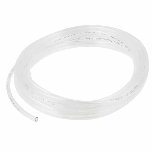 6mm OD 4mm ID PU Pneumatic Air Tubing Pipe Hose 6 Meters Clear