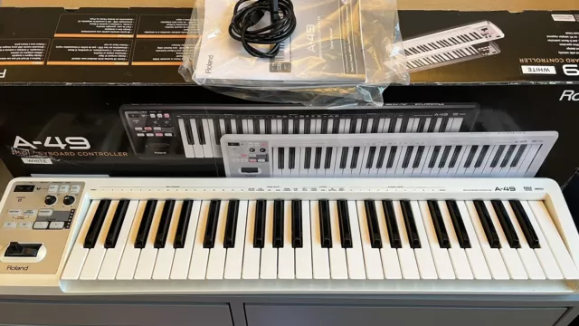 Roland A-49 Midi Controller + D-Beam - Pearl White