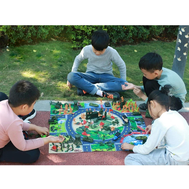 Simulation Armee Männer Spielset, mit Aufbewahrungsbox Szene Modell Spielset