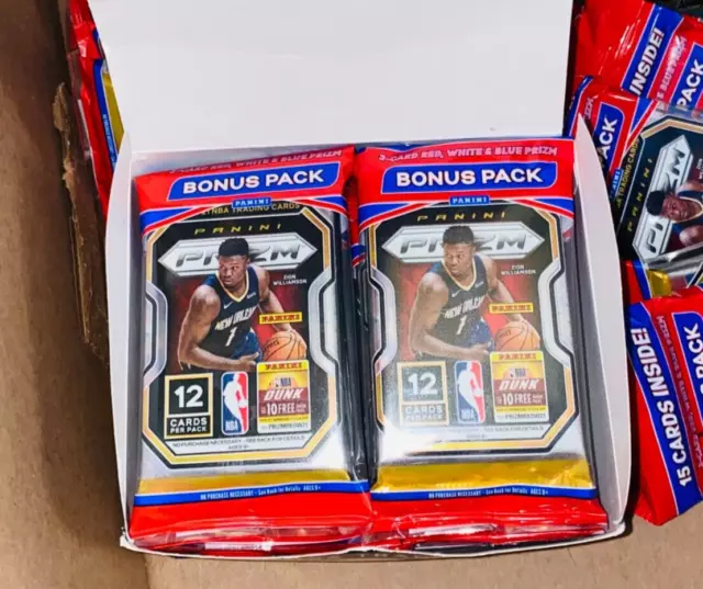 2020-21 Panini Prizm NBA Basketball Cello Pack 15 Cards Brand New Factory Sealed