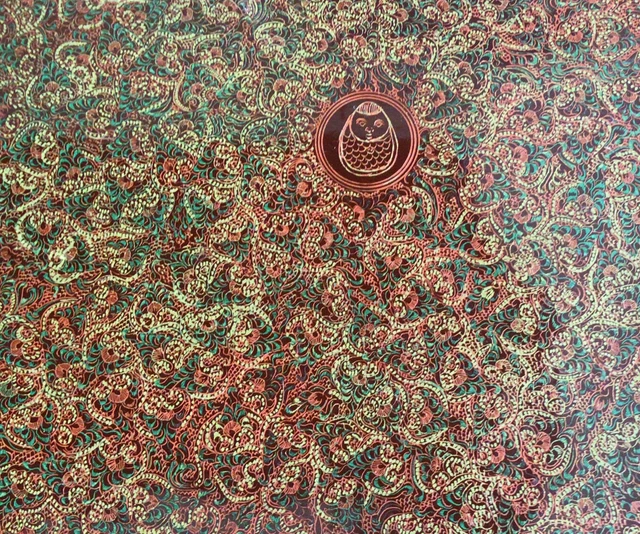 Large Burmese Lacquerware Oval Tray 3