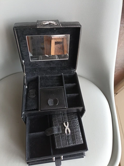 Boîte à Montre en Cuir PU Boîte de Rangement de Bijoux Boîte d'emballage Cadeaux
