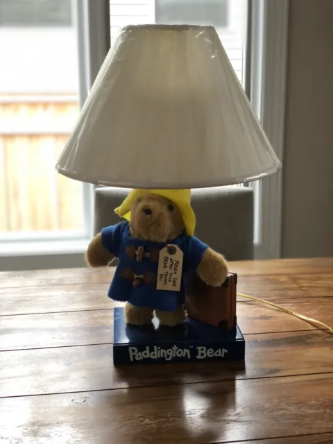 Rare Vintage Paddington Bear Lamp With Shade (Tested)