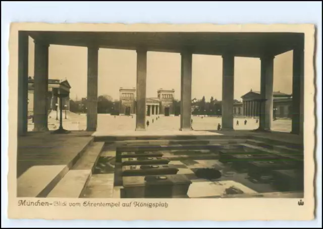 XX17625/ München Blick vom Ehrentempel auf Königsplatz 1940 Foto AK