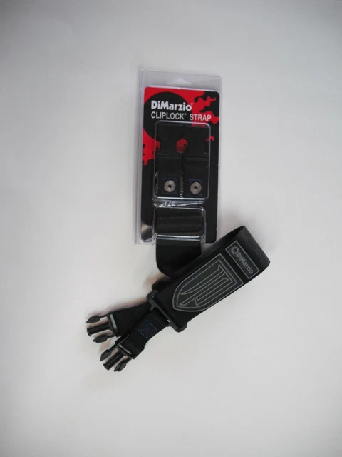 DiMarzio John Petrucci Nylon ClipLock Strap Regular Length DD2200JP Blue Stitch