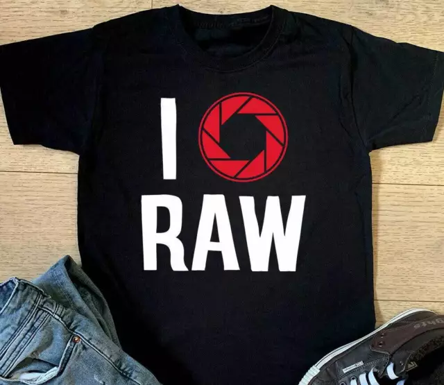 I Shoot Raw T-Shirt Photography Photographer Funny Wedding Dad Birthday Gift Top