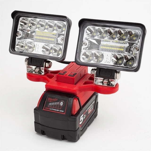 Escursioni Caccia Lavoro Luce Campeggio Luce 18V 20V 1pcs 2 Testa 5600LM LED