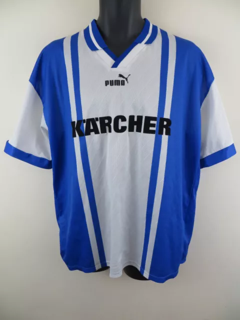 Vtg PUMA 90s Football Shirt Retro Soccer Jersey Blue German Trikot  Mens XL