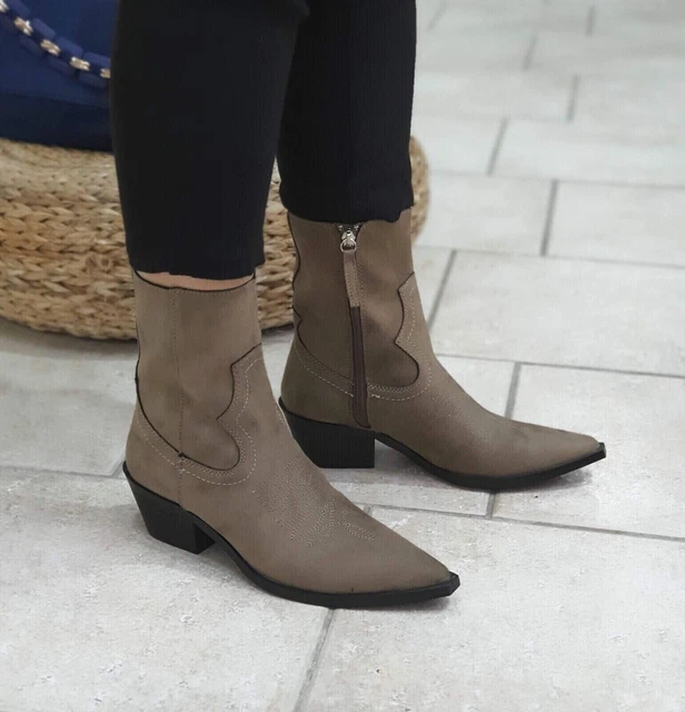 STIVALETTI DONNA CORINA M2620 Taupe Texani Bassi Camperos Autunno Inverno Donne EUR 24 66 PicClick IT