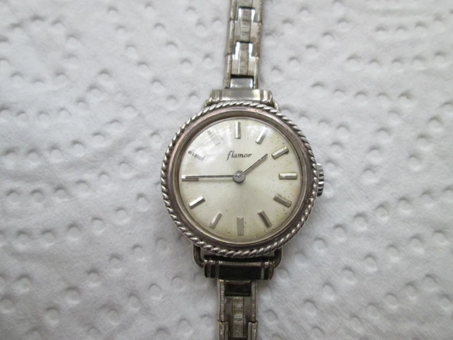 Montre Pendentif Mécanique Vintage Femme En Argent - Marque GENSAME, à Réviser