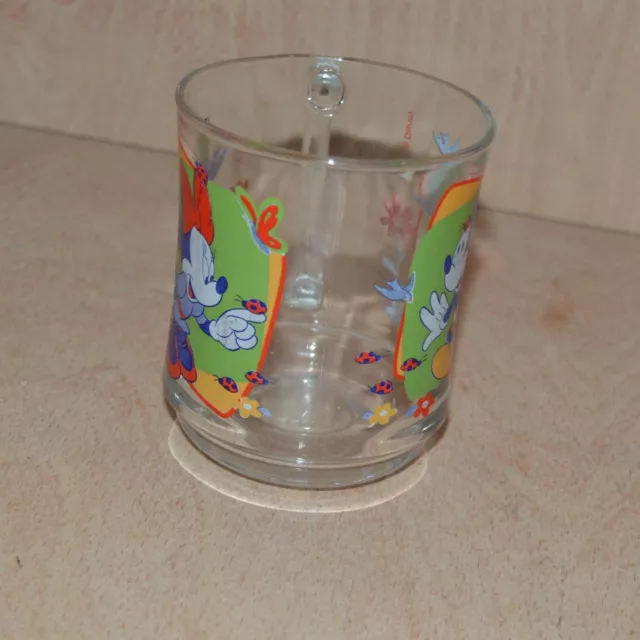 Glasbecher Mickey und Minnie Mouse Kaffeetasse Duralex Frankreich 3