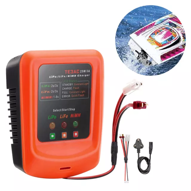 Balance Charger for 2S 3S Lipo LiFe NiMh Battery RC Car Drone Boat Toy Battery