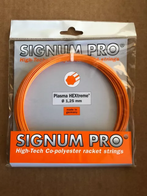 (5 PACKS) Signum Pro Plasma HEXtreme 1.25mm Tennis String Set - 12M