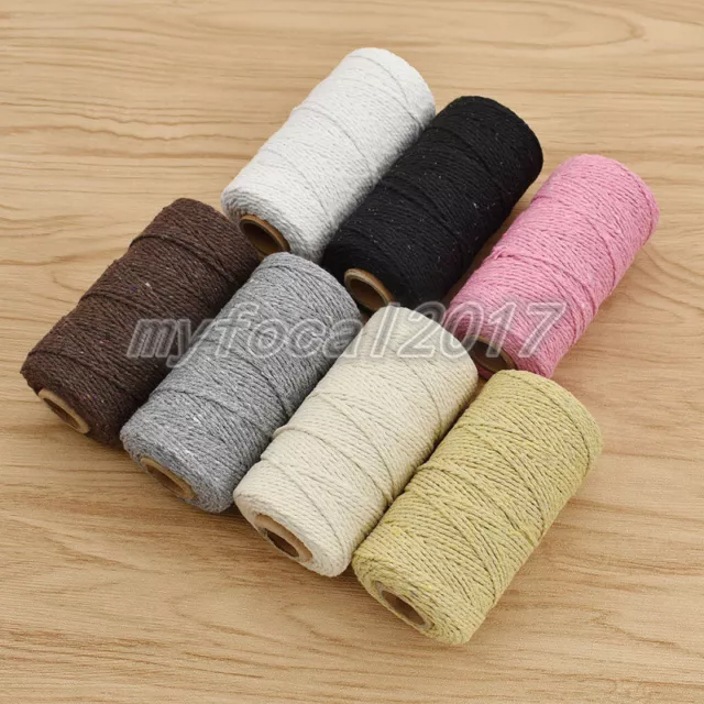 100 Yard Cotton Twisted Cord Rope Craft Macrame String DIY DIY Wrapping Supply