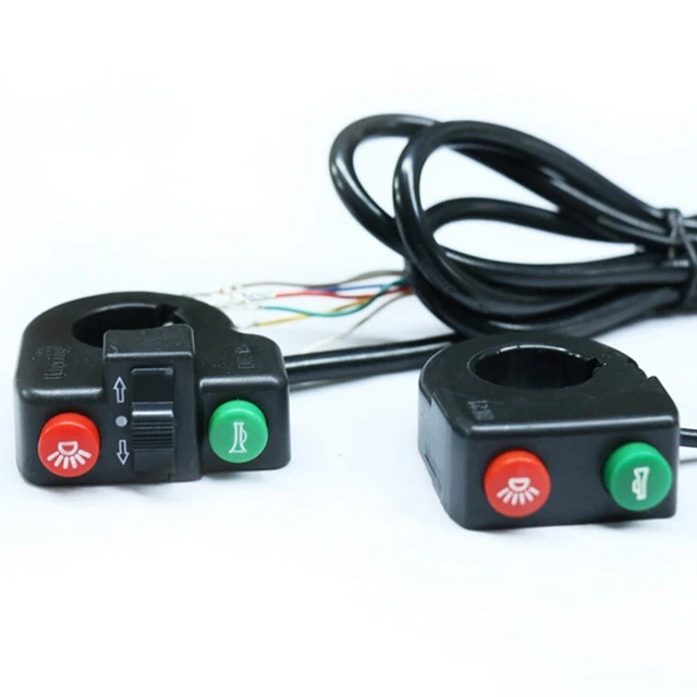 1 E-Bike Bicyclette Électrique Scooter Klaxon Bouton Interrupteur Turn Phare