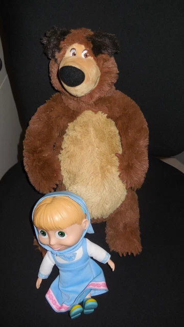 LOT DOUDOU PELUCHE Masha Et Michka And The Bear ours 41cm 23cm