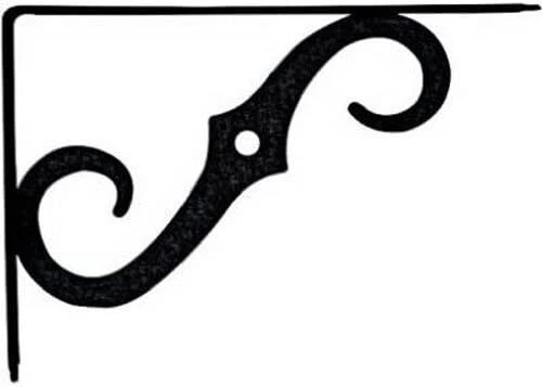 National 10 x 7-In. Antique Black Shelf Bracket -N229-450