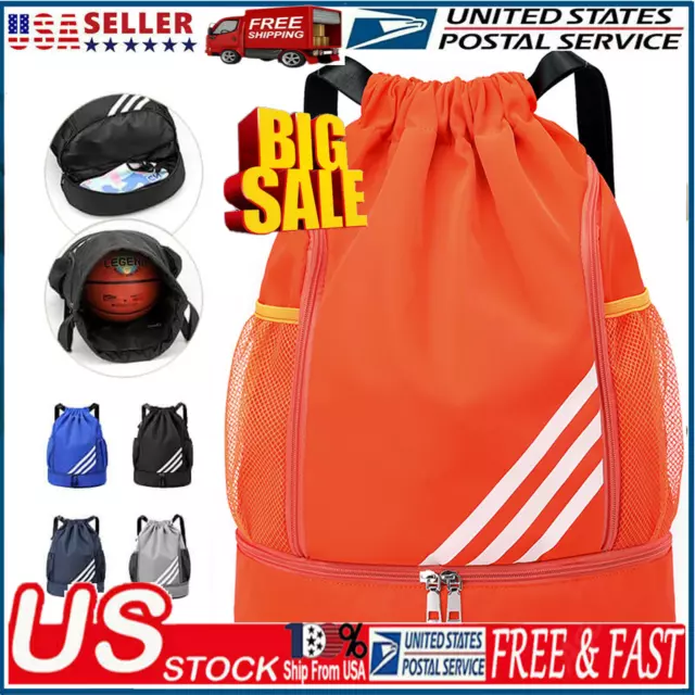 ADIDAS GYM SACK Drawstring Backpack Sport Bag Zipper Pouch Adidas