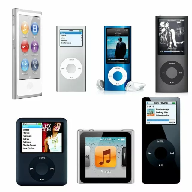 Apple iPod Nano 1a, 2a, 3a, 4a, 5a, 6a y 7ma generación 2 GB 4 GB 8 GB y 16 GB