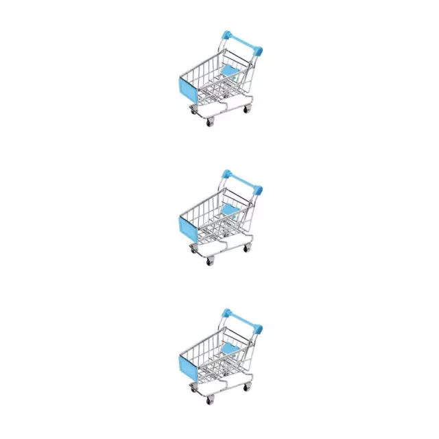 1/2/3 Mini Supermarket Shopping Trolley Holder Office Desk Storage Shopping Cart