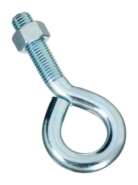 National Hardware N347-716 Zinc Plated Steel Eye Bolt 3/4 x 6 in. with Hex Nut