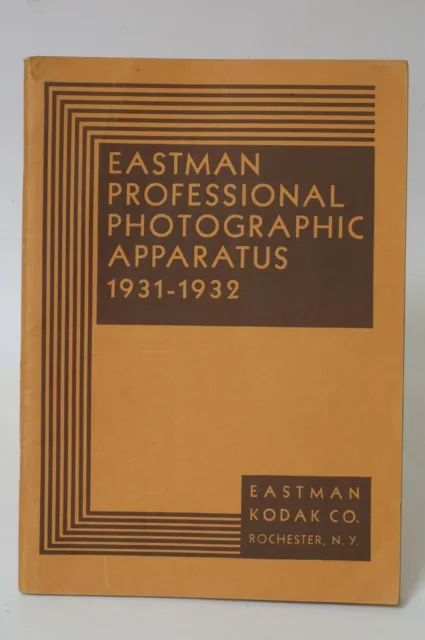 Catálogo De Aparatos Fotográficos Profesionales Eastman Kodak F66558~ 1931/32