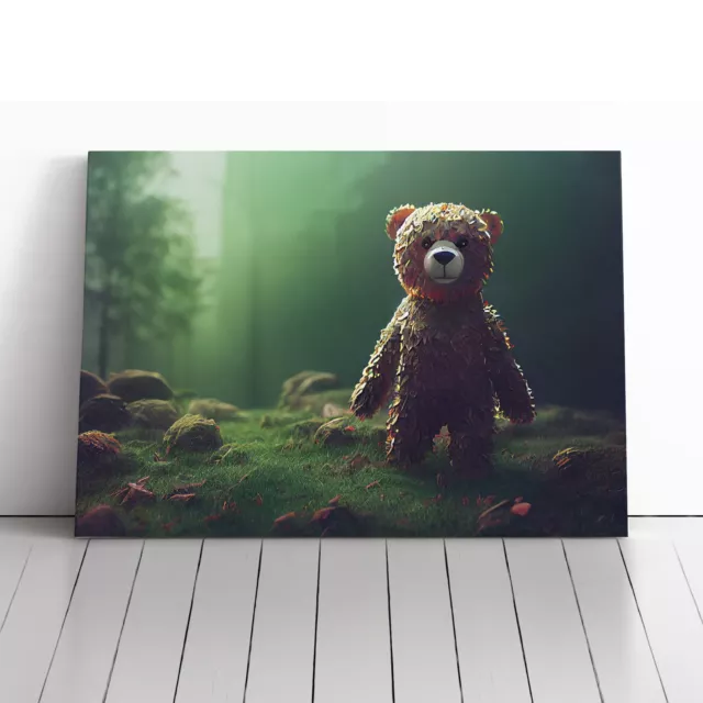 Sublime Teddy Bear Canvas Wall Art Print Framed Picture Home Decor Living Room