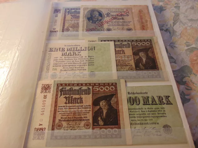 Reichsbanknoten, Konvolut, Sammlung