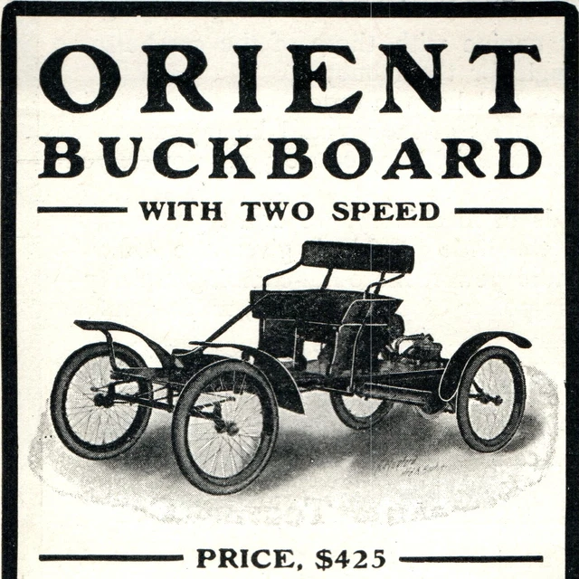 1904 Orient Automobiles Print Ad Waltham Mfg Buckboard Car Original Mass. 4A