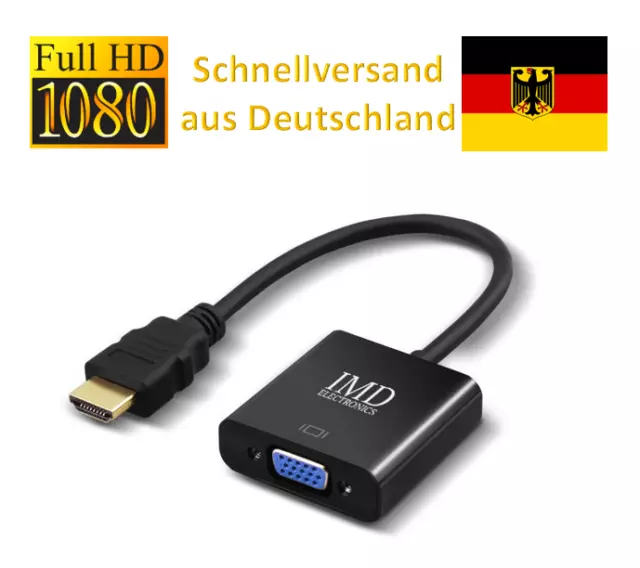 HDMI auf VGA Adapter Konverter [FULL HD 1080p]