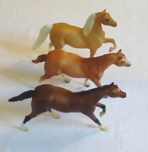 1990s  Breyer Saddle Club horses 1022 Prancer 1023 Moonglow 1024 Delilah