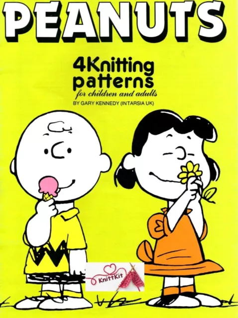 5 x  Retro Cartoon Knitting Patterns PEANUTS jumpers Kids & Adults Size 24 - 40"