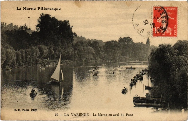 CPA La Varenne La Marne en aval du Pont FRANCE (1339621)