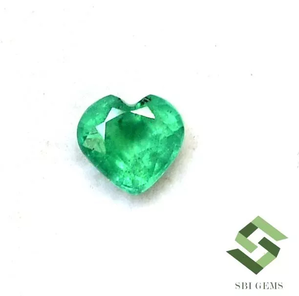 4.5x5 mm Certified Natural Emerald Heart Shape Cut 0.33 CTS Untreated Loose Gems