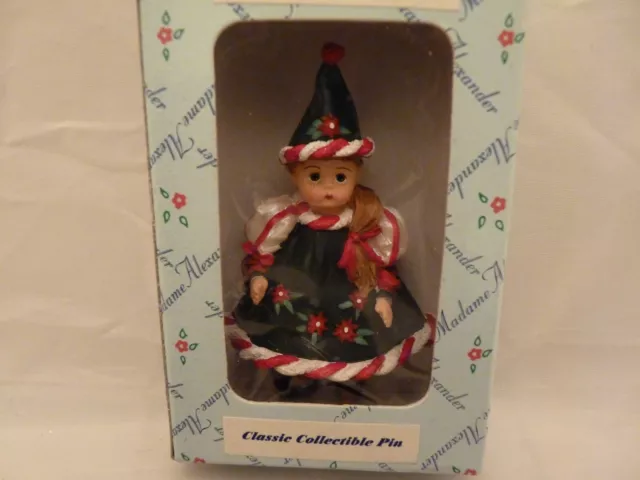 RARE MADAME ALEXANDER Classic Collectible Christmas Pin - MIB NRFB !