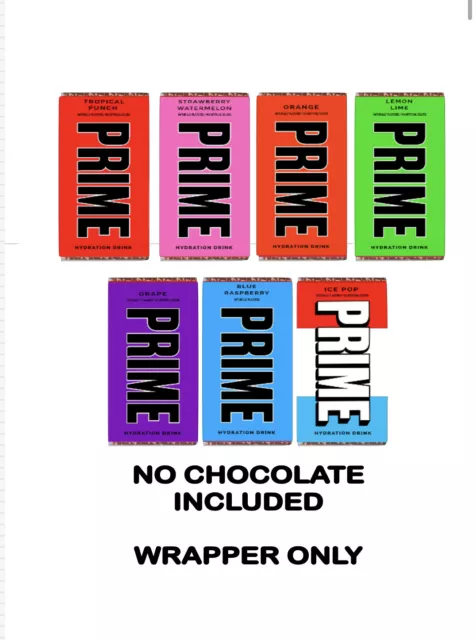 Prime Chocolate Bar WRAPPER Novelty Joke Funny Rude WRAPPER ONLY NO CHOCOLATE