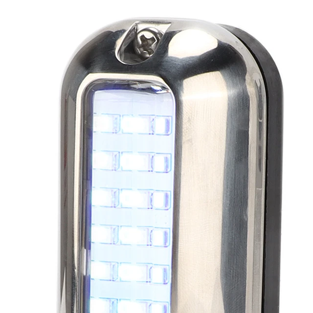 Blue 27LED Underwater Light 74LM Bright Transom Lamp IP68 Waterproof Stainless S