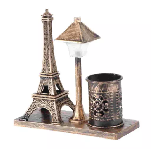 Eiffel Tower Lamp Holder Pen Light Cup Statue Table Night Lamp  Makeup Organizer