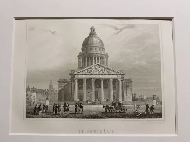 GRAVURE SUR ACIER ANTIQUARIUS 1847 Paris France Collection d'illustrations...