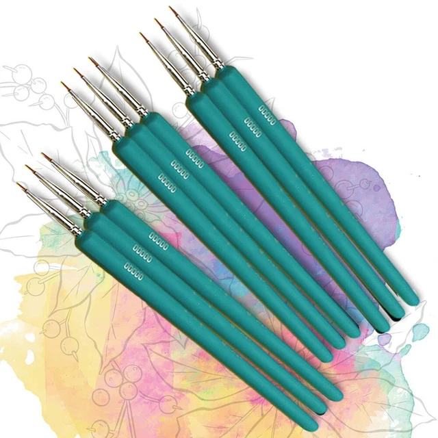 Brosses fines pour des détails précis adaptées aux pigments acryliques et nai