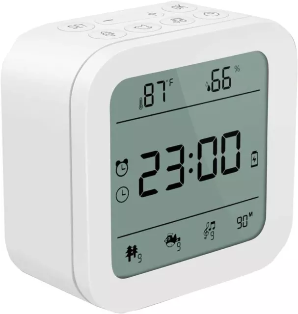 White Noise Machine  Alarm Clock Sleep Soothing Sound Nigh Light Relax Baby Room