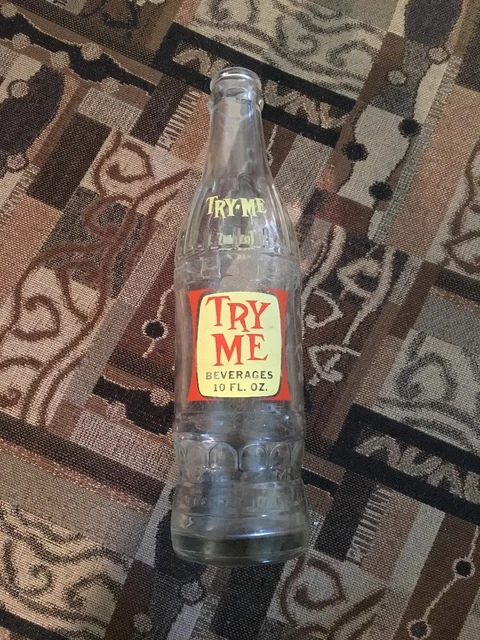 vintage Try-Me Beverages 10oz Soda Bottle From Savannah,Ga.