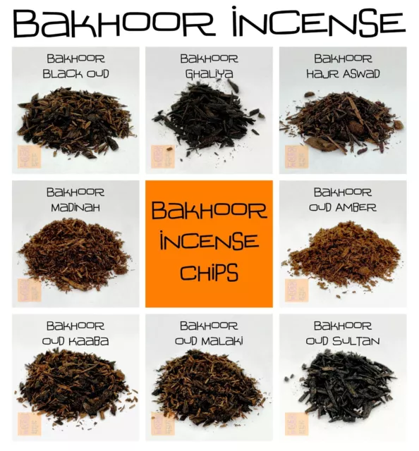 BAKHOOR Incense Chips *Choose Fragrance *Agrawood Oud Oudh Insence Exotic Aroma