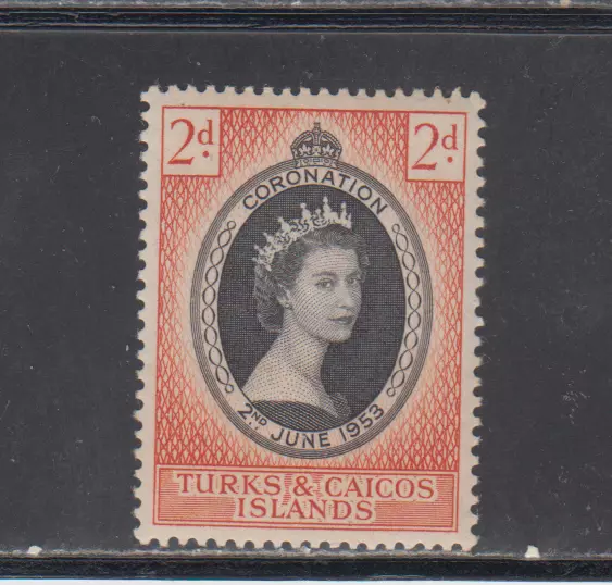 Turks & Caicos Islands :  1953 Coronation-Elizabeth Ii-Mnh -  Scott # 118