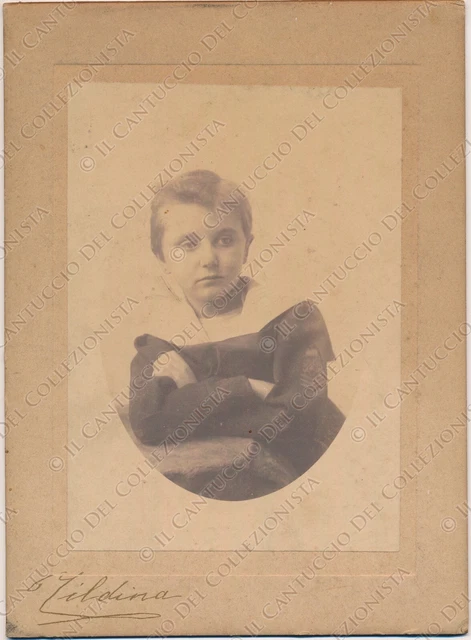 1900c Ritratto Bambino vestito alla marinara Fotografia