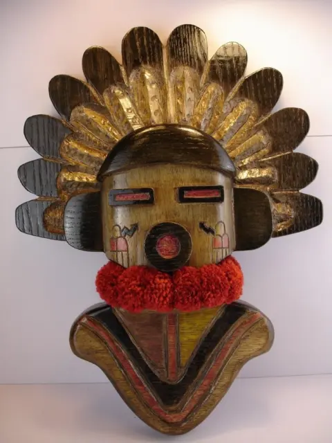 Morning Star Kachina Wall Art Carved Wood Sculpture Painted Large Carver Large