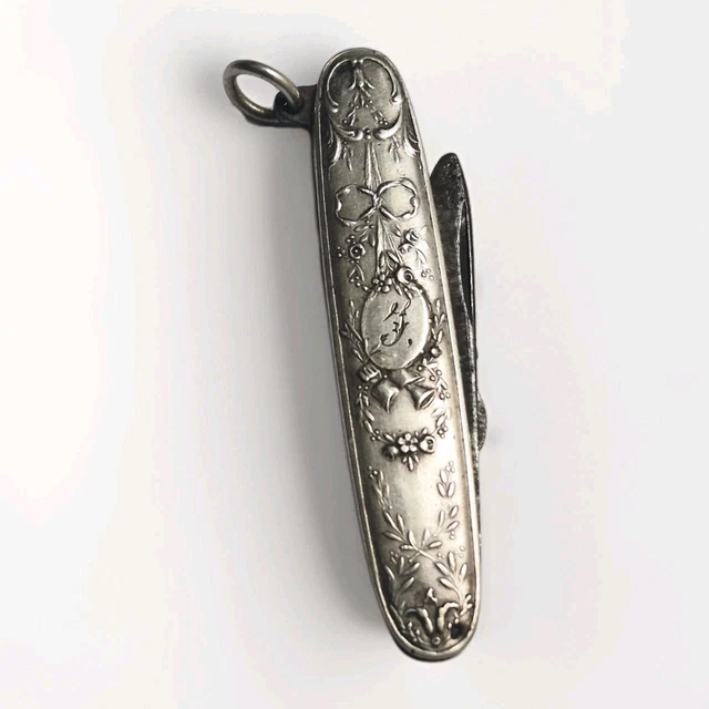 Broche Celtique épée Argentée Avec Améthyste - Style écossais, Vintage, Occasion Parfaite