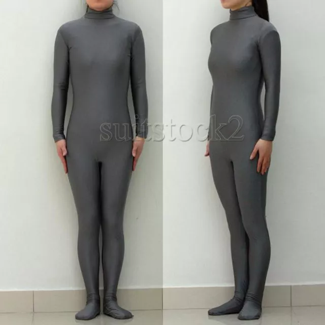 Full Body Metallic Spandex Bodysuit Shiny Catsuit Unisex Zentai