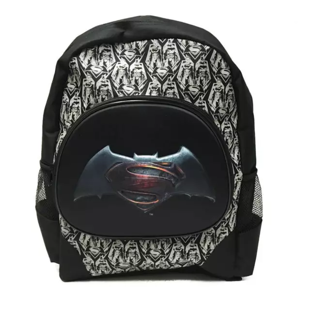 DC COMIC Batman vs Superman 3D Large Back to School Canvas Backpack Book Bag 16"