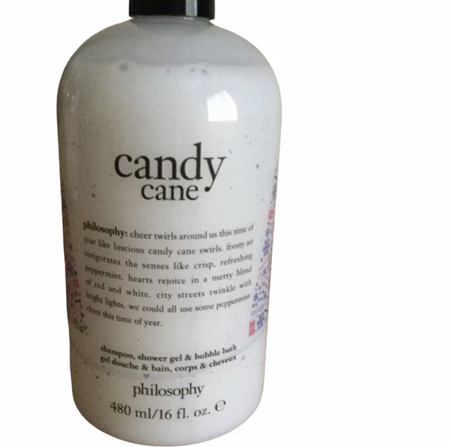 Philosophy Candy Cane 3 In 1 Shampoo Shower Gel Bubble Bath 16 Oz